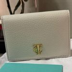 Tiffany & Co. Cream Leather Card Holder / wallet with Gold Logo Photo 0