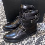 Saint Laurent Army 20 Buckle Boot in Kangaroo Embossed Leather Size 39.5 Photo 3