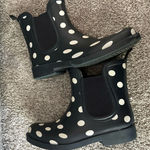 Crown & Ivy Crown Ivy Black and White Polka Dot Boots Photo 4
