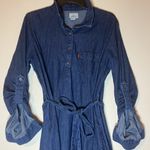 Levi's women's denim long-sleeve shirtdress in blue Large extra Large Photo 1
