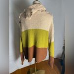 Blu Pepper Green and Brown Cowl Neck Sweater Photo 1