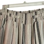 REWASH  Brand Women's SZ S Linen Blend Pants Striped Beige Brown Straight Leg Photo 2