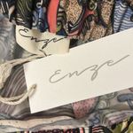 New Enze Apparel Multicolor Abstract Floral Paisley Faux Wrap Long Midi Skirt Green Photo 10