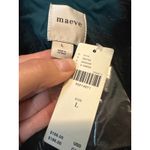 Anthropologie Maeve Plaid Faux Fur Collar Cropped Jacket Green Black Size L NWT Photo 4