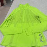 FILA  Yellow Athletic Jacket Lightweight Reflective size large Photo 2