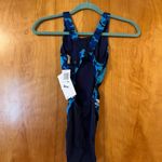 Speedo Women's ENDURANCE Swimsuit Swim Suit Vintage Blue Camo NWT Size 26 Photo 2