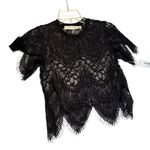 Bishop and Young NWT  Intricate Black Lace Blouse Size Medium Photo 4