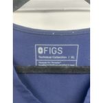FIGS Scrub Top Technical Collection Womens Chest Pocket Sz XL Navy Blue Photo 2