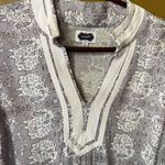 Mud Pie  woman’s Jordan tunic gray toile oversized coastal beach travel Photo 5