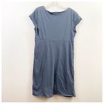 Garnet Hill  V-Neck Short Sleeve Faux Wrap Gray Dress Photo 5