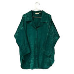 Victoria's Secret 80s Jade Green Gold Label Lounge Top/Gown - Small Photo 2