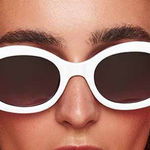 ALDO  Celiane White Oval Sunglasses Photo 0