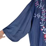 Johnny Was  Piper Shirt Tail Kimono Jacket Embroidery Denim Size XL Photo 6