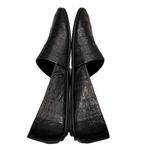 Vince Black Bogart Eelskin Leather Flats Loafers Slip On Shoes Photo 3