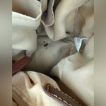 The Sak Brown Golden Crocheted Woven Tasseled Bucket Bag Medium Sized Photo 6