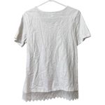 Christopher & Banks Christopher Banks Short Sleeve Women Blouse Size Petite Medium Lace Flamingo Photo 1