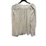 Frame  Revolve White Lattice Deep V-Neck Relaxed Fit Peasant Blouse Size Medium Photo 1
