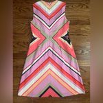 Maggy London  Pink and Orange Sleeveless Midi Dress - Size 2 Photo 1