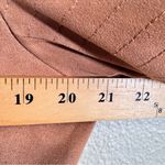 Odyn Tan Faux Suede Leather Bomber Jacket Fall Women’s L Bikercore Moto Classic Size L Photo 4