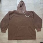 Madewell  Womens Bubble-Sleeve Hoodie Sweatshirt Long Sleeve‎ Brown Size Small Photo 0