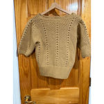 NWOT HYACINTH HOUSE Tan Short Sleeve Alice Cardigan Size Small Brown Photo 4