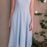 Gal Meets Glam  Blue Yvonne bow One-Shoulder Dress Photo 0
