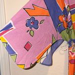 Vintage Terrycloth Colorful Geometric Patterned Dress Purple Size XL Photo 7