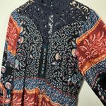 Farm Rio  For Anthropologie Womens Long Sleeve Crochet Maxi Dress Size Large Photo 3