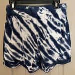 Wonderly  NWT blue tie dye fleece pull-on drawstring cuffed shorts w/ pockets. S Photo 7