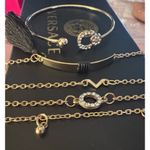 Boutique NEW Boho Bracelet Set - Gold Tone Chains, Tassel, Rhinestone Accents, Adjustable Photo 5