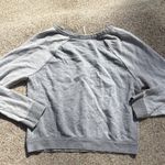 Free People Two Tone Gray Roaring Bear Graphic Sweater Women size Small Petite Photo 4