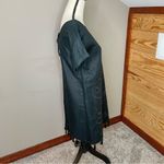 Madewell Black Linen Blend Embroidered Floral Tassel Shift Dress Extra Small Photo 2