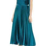 Mac Duggal  26909 Pleated High Neck Kitten Bow Midi Dress Photo 0