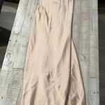 Show Me Your Mumu  Women's Spaghetti Strap Maxi Dress Champagne Satin X Large XL Photo 0