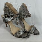 Vince Camuto Tarma Faux Snakeskin Leather Dress Sandals Open Toe Heels 8.5M Photo 0