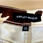 Ashley Mason  Brown and Cream Patterned Mini Skirt Photo 4