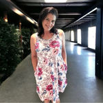 Shirley & Stone Dear dress blooming floral pink and cream casual Photo 6