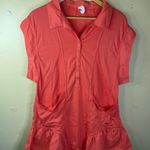 Anthropologie Daily Practice Mini Dress Women Orange Tango Cotton Vacay Size Med Photo 0