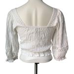 American Eagle NWT, Outfitters White Square Neck Cropped Eyelet Detail Top, XS Photo 1