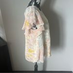 HD in Paris Anthropologie  Floral Lace Ruffle Sleeve Pink White Size 8 Photo 4