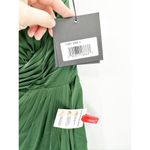 Mac Duggal 11251 Emerald Green One Shoulder Long Sleeve Draped Charmeuse Gown Photo 5