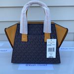 Michael Kors MK SM Avril Top-Zip Satchel | Purse | Handbag - Marigold Photo 2