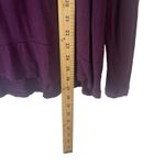 LOGO By Lori Goldstein LOGO Lori Goldstein Women's Size Medium Dark Purple Long Sleeve Soft V Neck Top Photo 7