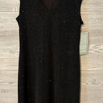 Ronni Nicole  Irridescent Glitter Sparkle Black Slip On Dress Size 10‎ NWT V neck Photo 0