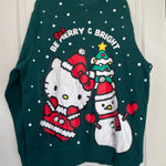 Hello Kitty  Christmas Be Merry & Bright Sweatshirt size XXL Green Photo 0
