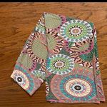 Star signs design high wasted pink & jade colors wide legs pants. Size large Photo 1