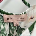 Philosophy republic Tropical Leaf Floral Cross-back Tank Top Blouse - L Photo 5