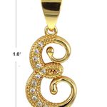 Gold Plated “E” Initial Pendant Photo 1