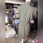 Calvin Klein green windbreaker lightweight button up dress jacket pockets NWT Photo 3