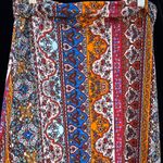 Woman’s Bohemian Maxi Skirt Friday Los Angeles Size L Vibrant Colors Festival Blue Size L Photo 3